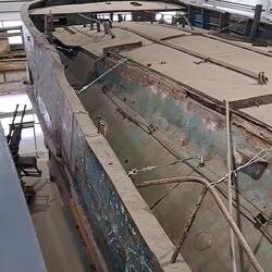 The deck of the spy ship.