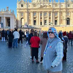 Eindeutig Pilger und ein echter Fan von Leo.