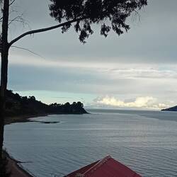 View from our room to the east. On a good day, view on 6400+ Bolivian peaks