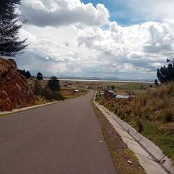 First sighting of Lake Titicaca!