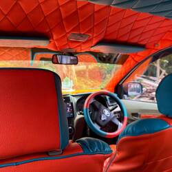 Our crazy padded car we were driven around in