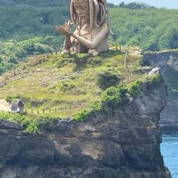 The Octopus Queen - a huge bamboo sculpture - was opened in Sept 2025