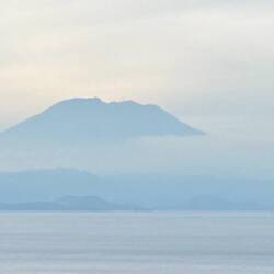 Mount Agung on Bali, seen from our hotel room terrace