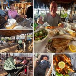 ..Papa Mario ist Fischen, die Mama in der Küche, da schaukeln die Gils das Baby und uns Gäste 🥰