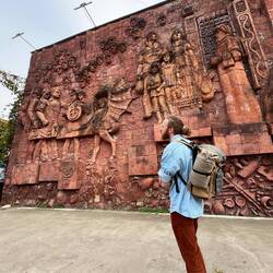 Greek myth above, Soviet armaments below