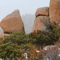 Snow falling Mt Wellington