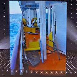 Zerstörten Mobilar auf den Balkonen