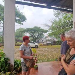 Regenstopp beim Aufstieg