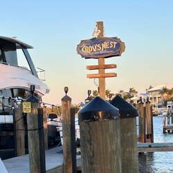 This stern-in docking was a test of Preston's skills. Dock guys, Jack and Rick, were invaluable.