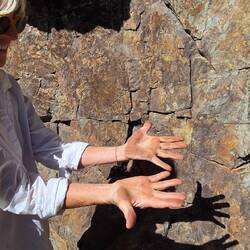 In addition Iron ore, rusting on the rock surface