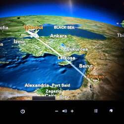 ....meine nächtliche Flugstrecke ins Neu- und Traumerfüllungsland