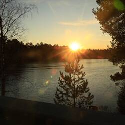 Sonnenuntergang am Ljusnan