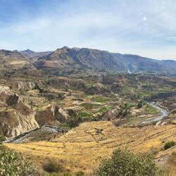 Colca Tal verengt sich zum Canyon