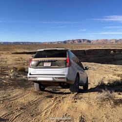 Was aussieht wie ein kleiner Abhang, war so steil, dass ich aussteigen musste (wollte)