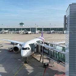 Unser Flieger ist schon da