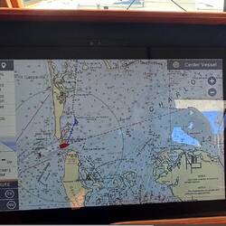 Through the entrance. We'll make a right turn.