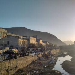The Kabul river. Habitat of opium addicts - not for swimming...