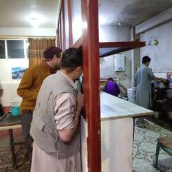 At a chaikhana - examining dinner