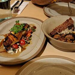 Pancetta a sinistra, fegato a destra