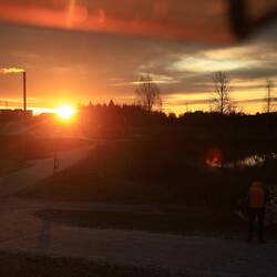 Sonnenaufgang am Stellplatz