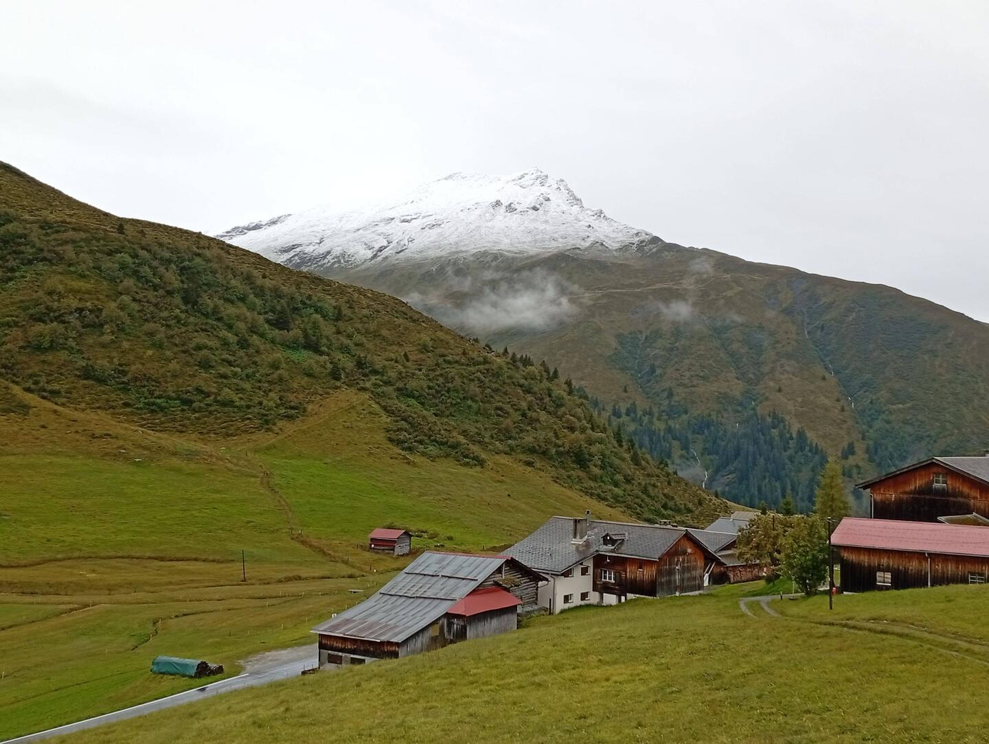 Neuschnee auf dem Gipfel