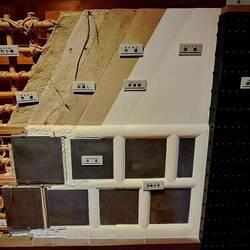 Layered illustration of how the castle walls were constructed.