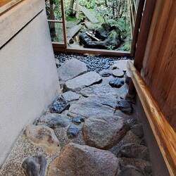 This is a stairway between the lower & upper floors.