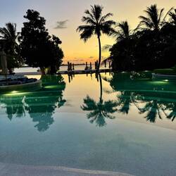 Sip Sip Bar and Restaurant at sunset.