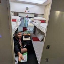 Unsere Kabine (hoffentlich für die gesamte Fahrt zu zweit 🤭)