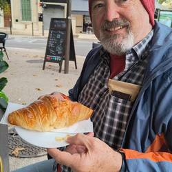 This little coffee shop had the most delicious croissant ever.