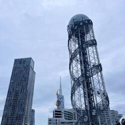 The alphabet tower (39 letters in the Georgian alphabet!)