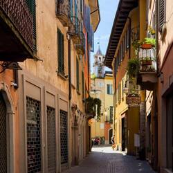 Strolling the back streets of Intra, Italy.