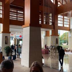 Waiting for news in the hotel reception