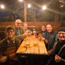 Auf der Terrasse der Brauerei