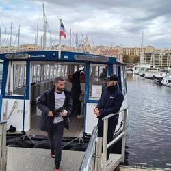 4-minute boat ride to cross the narrow inlet.