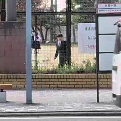 I love how this kid is wearing his whole suit while playing soccer barefoot