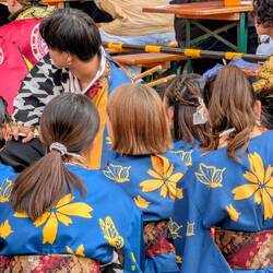 Dancers at a Christmas market