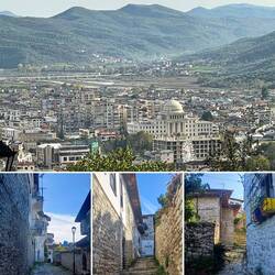 ..das große weiße Gebäude ist ein 5stern Hotel