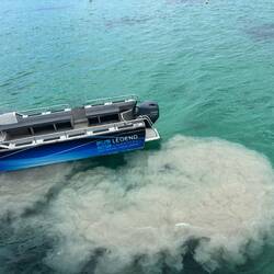 Anker gesetzt und ganz schön Sand aufgewirbelt 😬