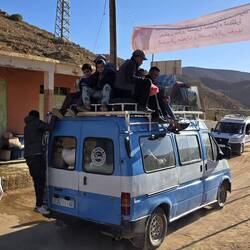 And off we go, through the mountains and villages, holding on for our lives