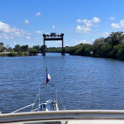 The short-line South Central Florida Express railroad crosses here