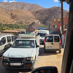 The ultimate traffic jam. It took 15 min to unblock this, with us in the middle