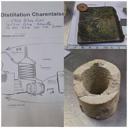 Nach ca. 10 Jahren sind die Rohre des Destillationskühlers derart verkalkt.