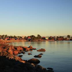 Aussicht vom Stellplatz - schöne Abendstimmung