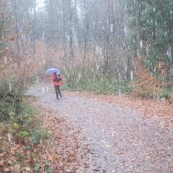 Von jetzt auf gleich, Gewitter mit Schneeschauer.