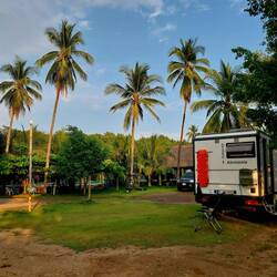 Stellplatz bei Barra de Santiago