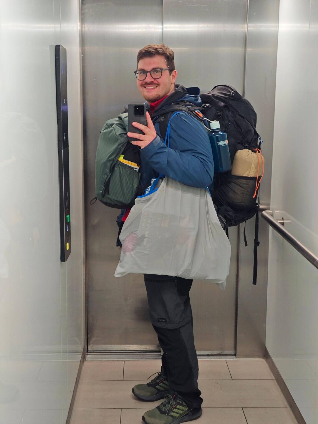 Bis auf den Beutel, mein Reisegepäck