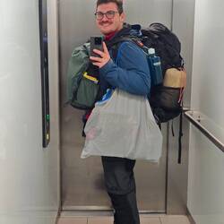 Bis auf den Beutel, mein Reisegepäck