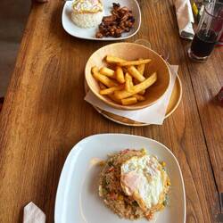 Die Pommes waren sehr lecker