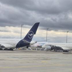 Die A380 warten schon auf uns ...! Oh doch nicht 😅😂